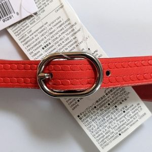 Gap Orange Skinny Belt Size M NWT